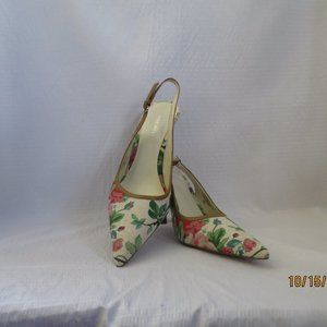 Sling back Linen Pumps  Size 9